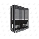سطل برنج کابینتی ریلی دو مخزنه ملونی مدل 9218 پشت زمینه سفید