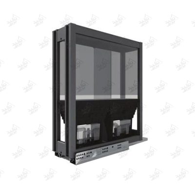 سطل برنج کابینتی ریلی دو مخزنه ملونی مدل 9218 پشت زمینه سفید