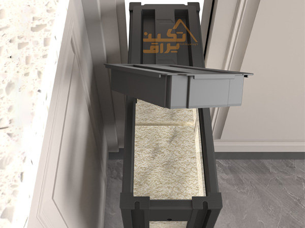 درب سطل برنج کابینتی ریلی دو مخزنه ملونی مدل 9218