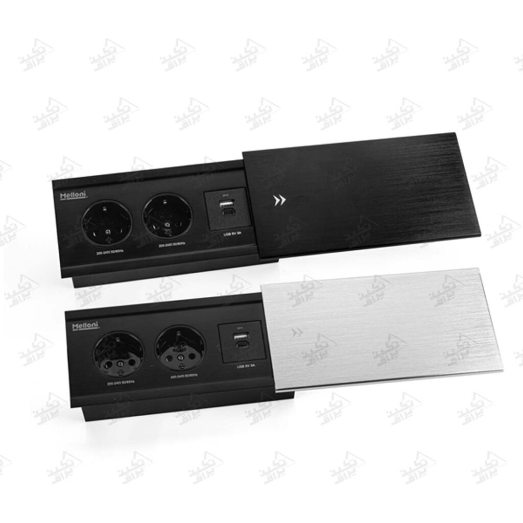 پریز توکار ملونی مدل 10076 پشت زمینه سفید