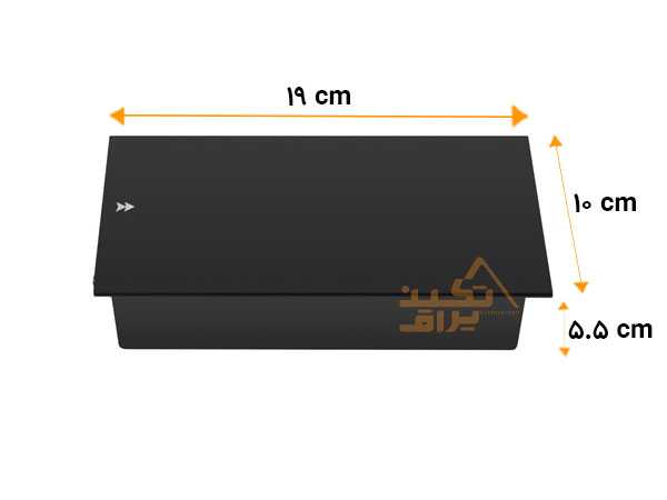 ابعاد پریز کابینت توکار سه سوکت ملونی مدل 10078