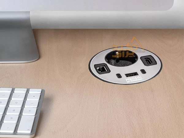 نمونه نصب شده پریز توکار کابینت تکی ملونی مدل 10096