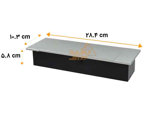 ابعاد پریز برق روی کابینت سه خانه ملونی مدل 10106