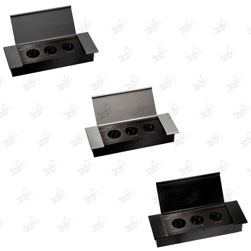 پریز برق روی کابینت سه خانه ملونی مدل 10106 هر سه رنگ