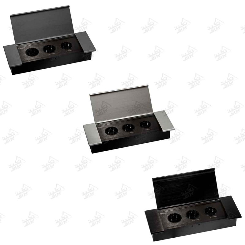 پریز برق روی کابینت سه خانه ملونی مدل 10106 هر سه رنگ