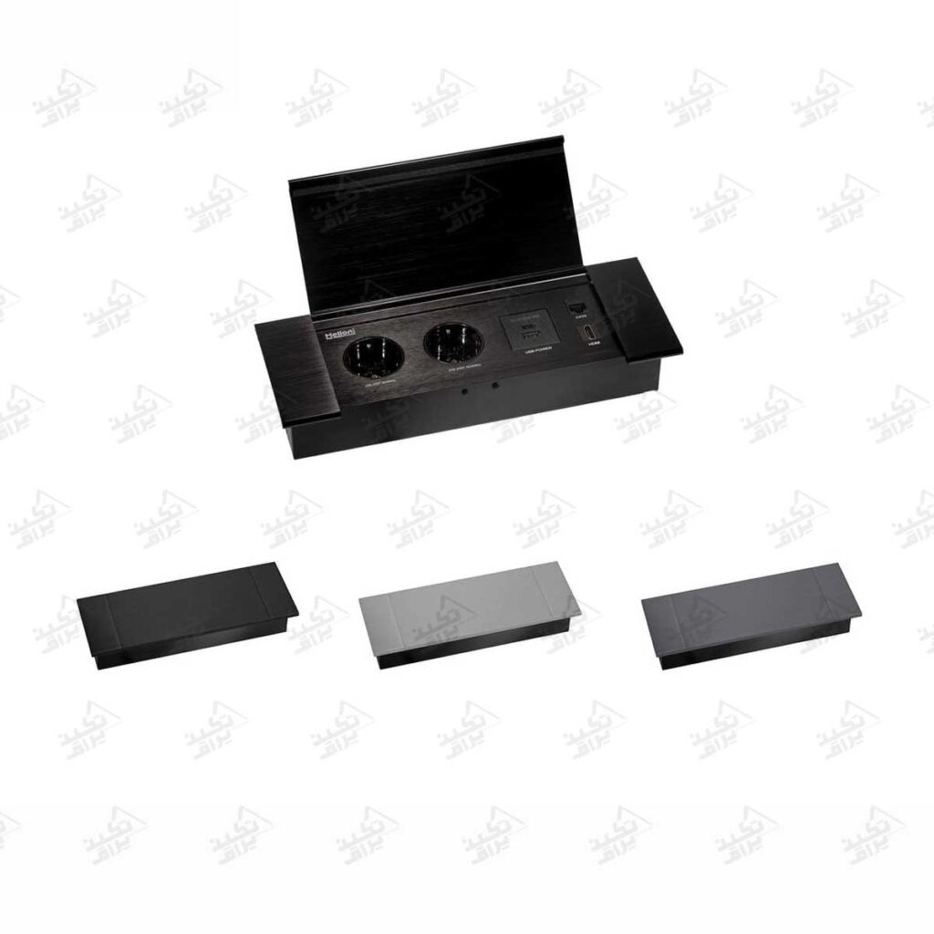 پریز توکار ملونی مدل 10108 پشت زمینه سفید