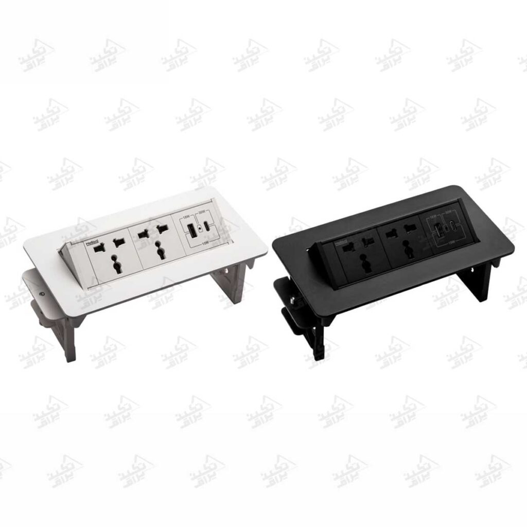 پریز توکار ملونی مدل 10140 پشت زمینه سفید