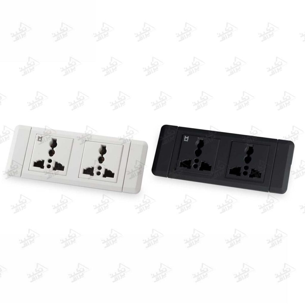 پریز توکار ملونی مدل 10150 پشت زمینه سفید
