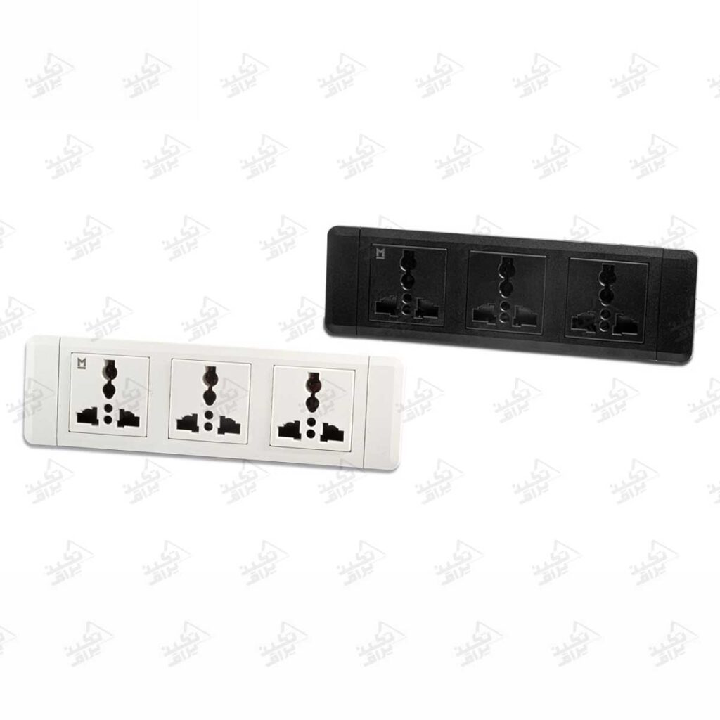 پریز توکار ملونی مدل 10152 پشت زمینه سفید