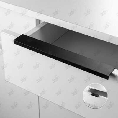 نمونه نصب شده دستگیره دستگیره لب درب کابینت ملونی مدل ML348 مشکی