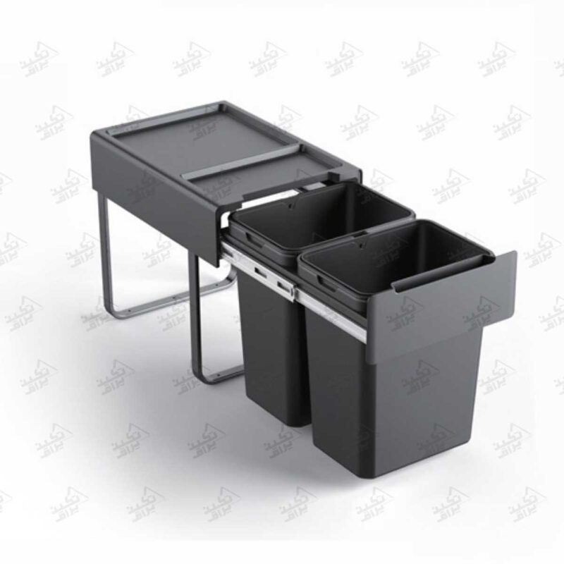 سطل زباله زیر سینک ملونی مدل 9190 پشت زمینه سفید