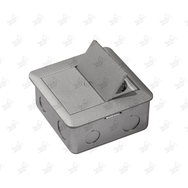 پریز توکار کف ملونی مدل 10122 یک درب باز یک درب بسته