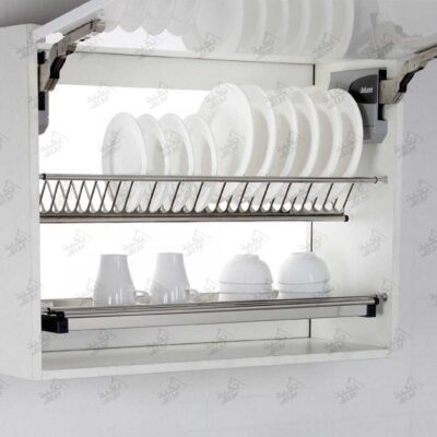 نمونه نصب شده آبچکان کابینتی دو طبقه استنلس استیل ملونی