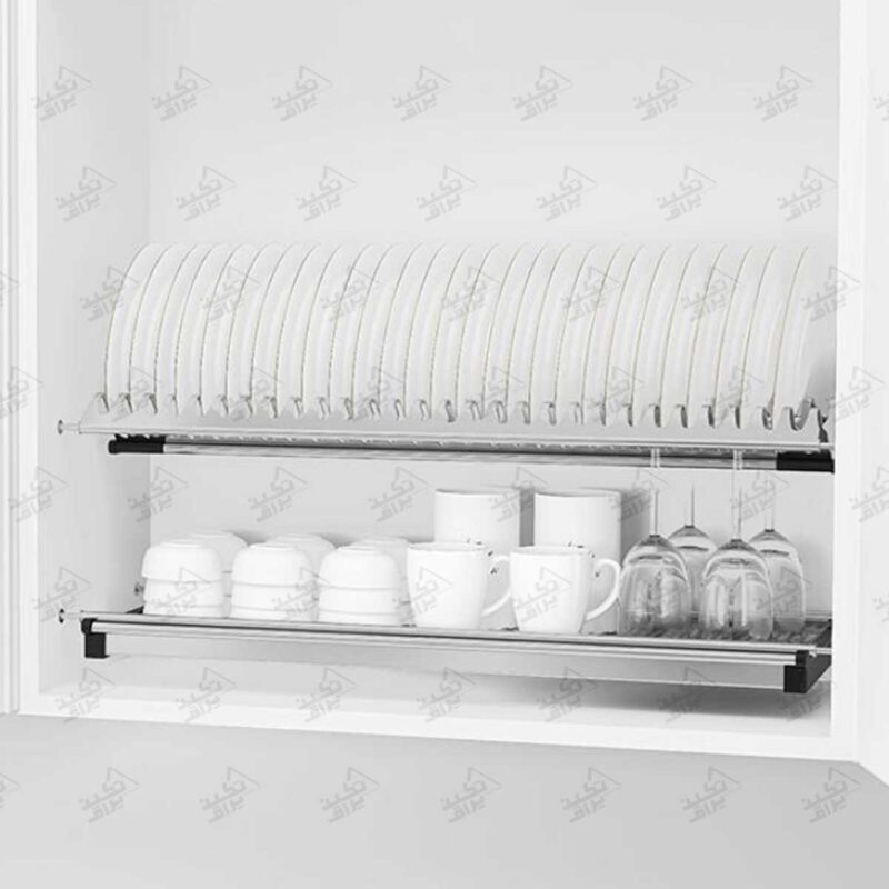 نمونه نصب شده آبچکان کابینتی دو طبقه استنلس استیل ملونی