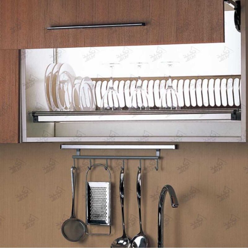 نمونه نصب شده آبچکان کابینتی یک طبقه استنلس استیل ملونی