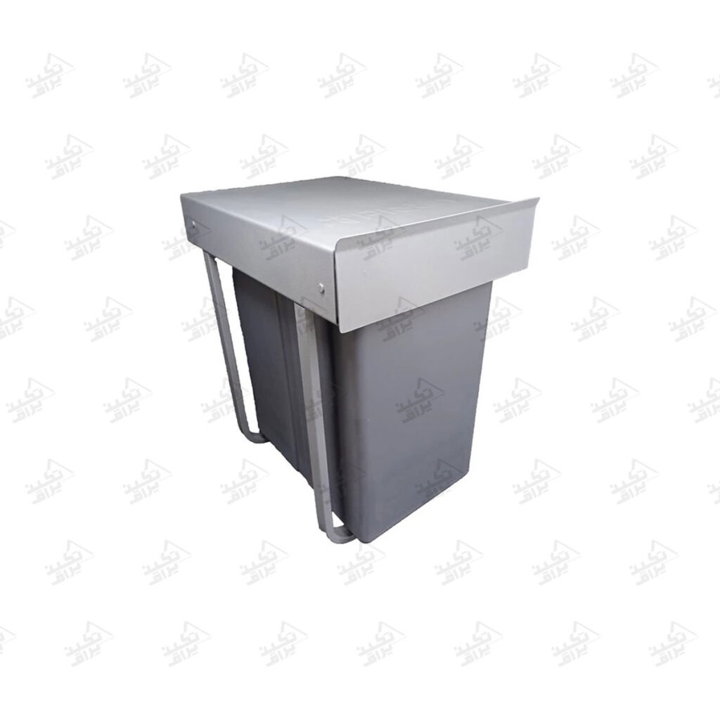 سطل کابینتی تک مخزنه پلاتین مدل 3611 پشت زمینه سفید
