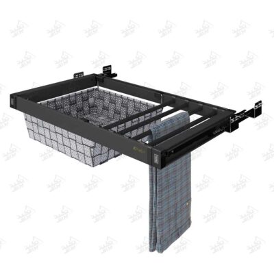 جای لباس و شلوار ریلی ترکیبی بافت پلاتین مدل 9292 پشت زمینه سفید