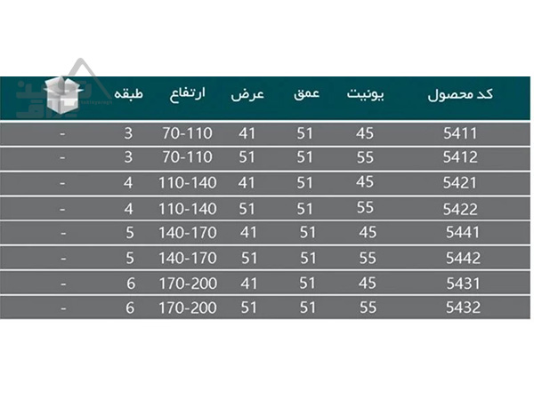 ابعاد سوپری یخچالی کابینت پلاتین