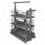 سبد ریلی داخل کابینت پلاتین مدل جونیور پرو سه طبقه پشت زمینه سفید