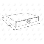 ابعاد کشو ایمنی داخل کمد فانتونی مدل J409