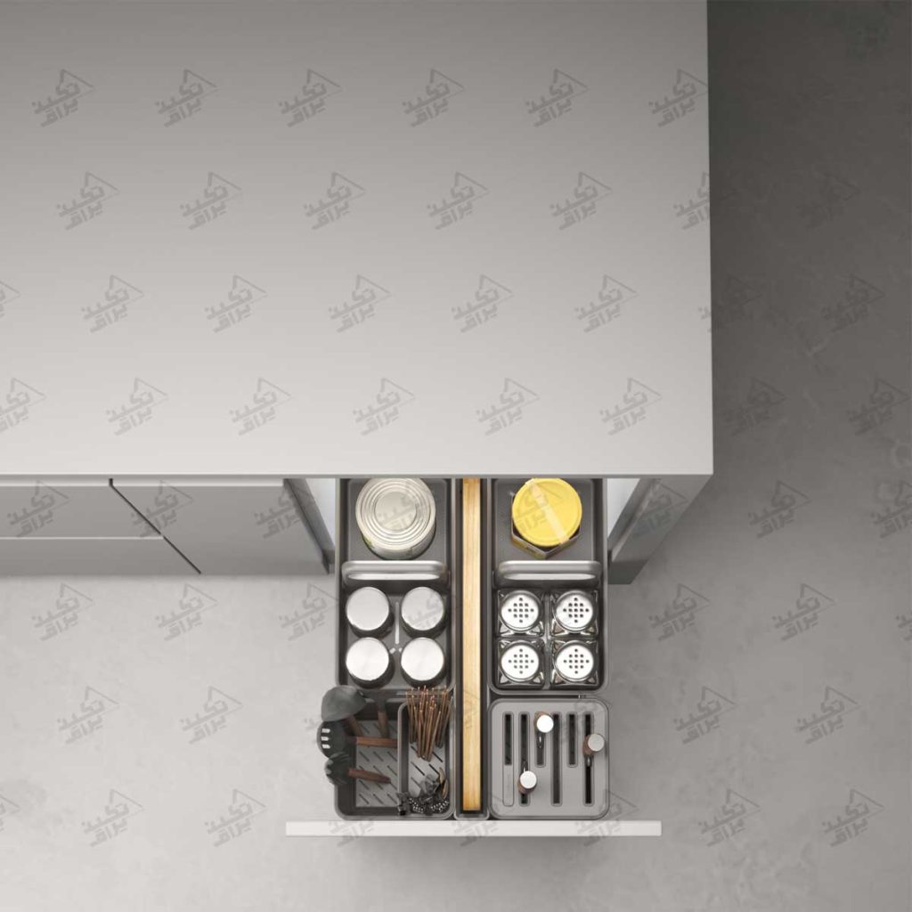 اکسسوری سوپری کابینت ریلی یونی هوپر مدل 2441 از نمای بالا