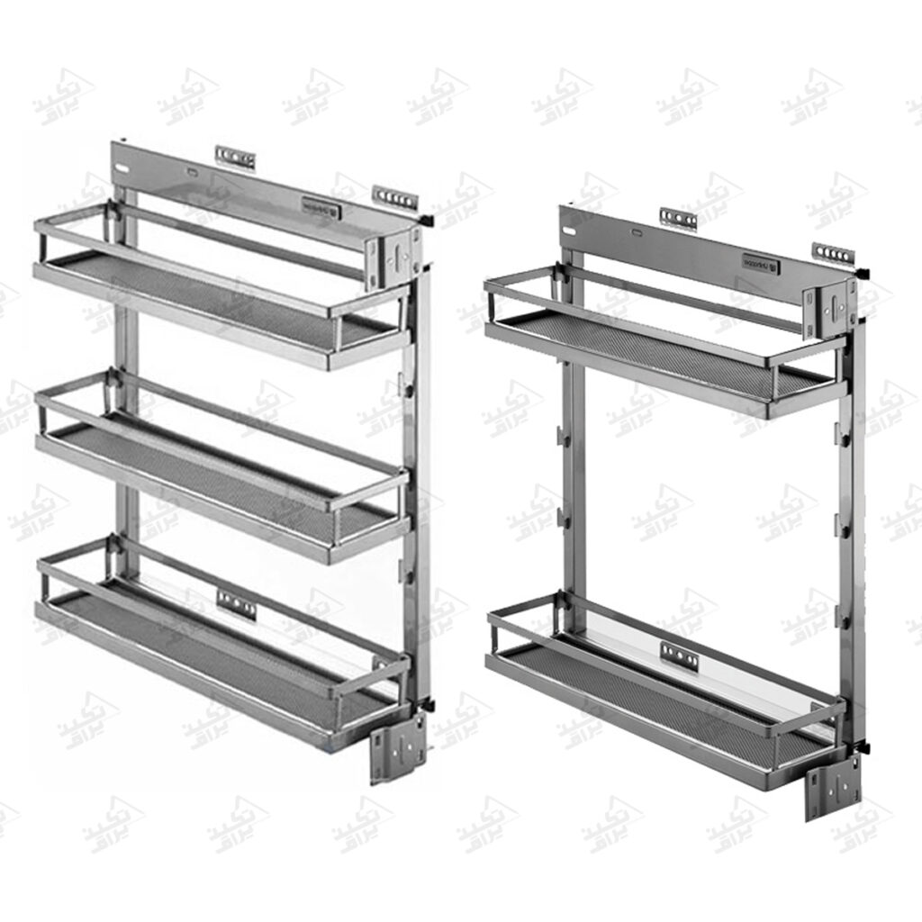سوپرمارکت کابینت آشپزخانه کشویی یونی هوپر مدل 2348 دو طبقه و سه طبقه راست