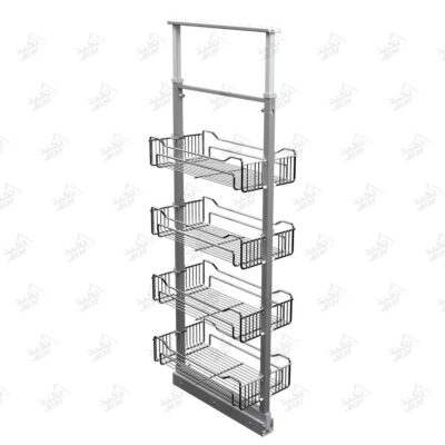 سوپری کابینت قدی پلاتین 4 طبقه پشت زمینه سفید