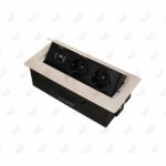 پریز توکار دو پریز دو USB تیسا سفید