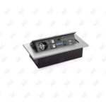 پریز توکار میز اداری ملونی مدل 10024 نقره ای پشت زمینه سفید