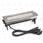 پریز توکار صفحه کابینت ملونی مدل 10022 استیل پشت زمینه سفید