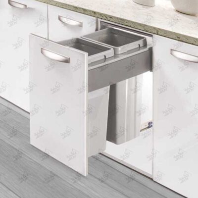 نمونه نصب شده سطل آشغال توکار کابینتی ریلی ملونی مدل 9004