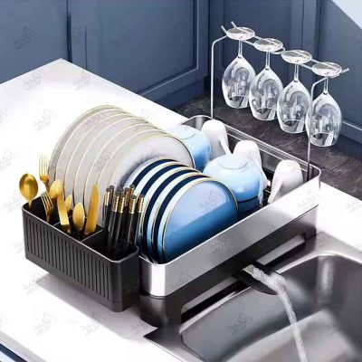 نمونه آبچکان رو سینکی استیل یک طبقه ملونی مدل 9162 بر روی صفحه