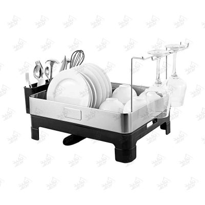 آبچکان رو سینکی استیل یک طبقه ملونی مدل 9162 همراه با بشقاب و قاشق