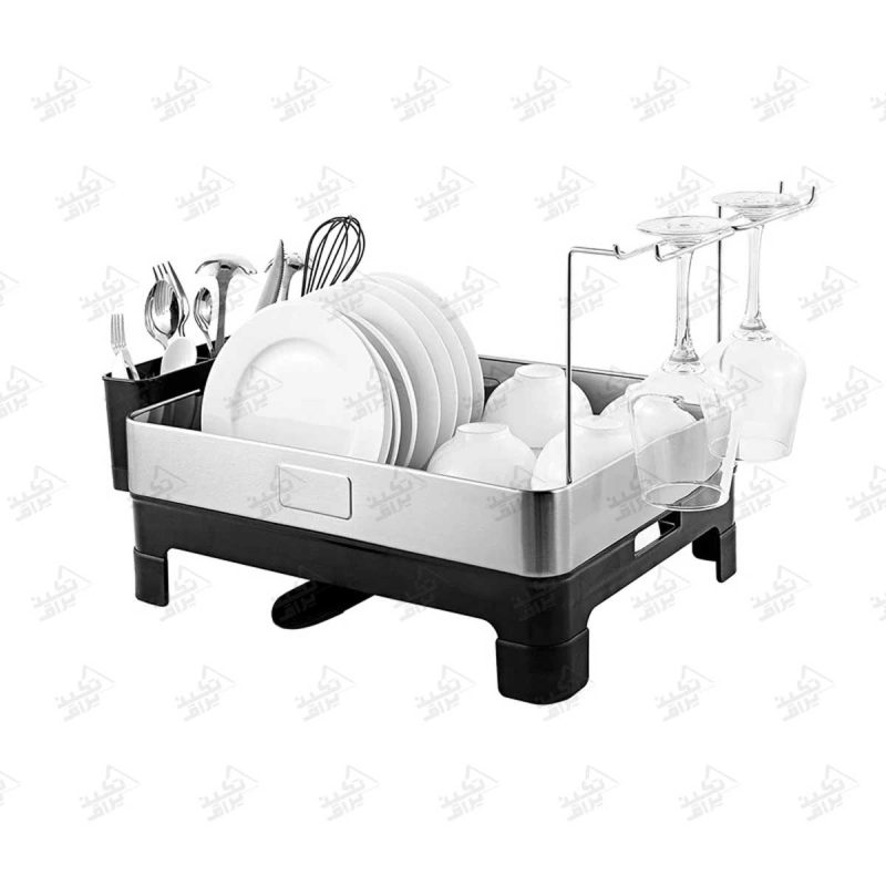 آبچکان رو سینکی استیل یک طبقه ملونی مدل 9162 همراه با بشقاب و قاشق