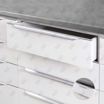 نمونه نصب شده دستگیره کابینت تاپ ساید ملونی مدل ونیزیا