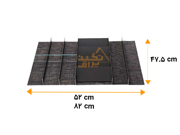 ابعاد جاقاشقی داخل کابینت شیشه ای یونی هوپر مدل 3105