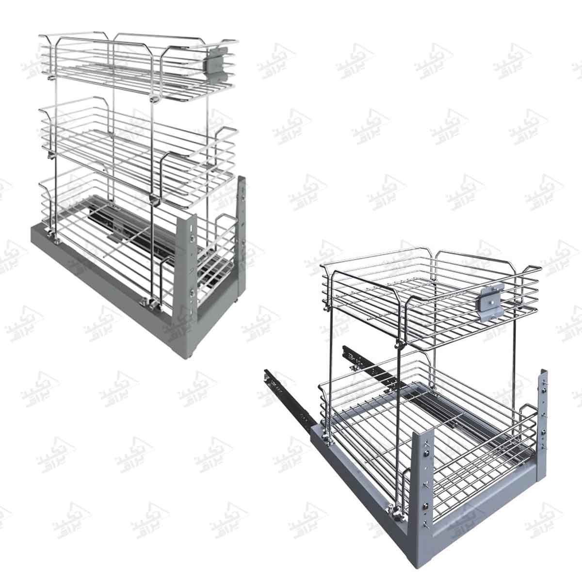 سوپری کابینت زمینی ریل از کف پلاتین