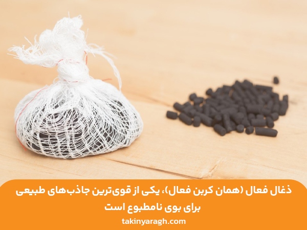ذغال فعال برای از بین بردن بوی بد سطل زباله